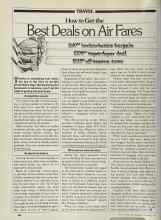 Better Homes & Gardens September 1981 Magazine Article: How to Get the Best Deals on Air Fares