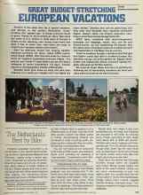 Better Homes & Gardens September 1981 Magazine Article: GREAT BUDGET-STRETCHING EUROPEAN VACATIONS