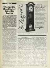 Better Homes & Gardens September 1981 Magazine Article: Sharing the Road Safely With Big Trucks