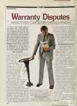 Better Homes & Gardens November 1981 Magazine Article: Warranty Disputes