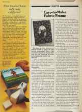 Better Homes & Gardens November 1981 Magazine Article: Easy-to-Make Fabric Frame