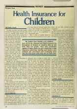 Better Homes & Gardens November 1981 Magazine Article: Health Insurance for Children