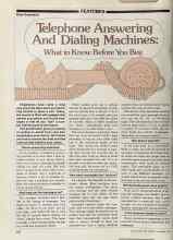 Better Homes & Gardens November 1981 Magazine Article: Telephone Answering And Dialing Machines: What to Know Before You Buy
