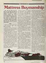 Better Homes & Gardens November 1981 Magazine Article: Mattress Buymanship