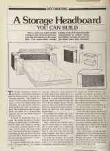 Better Homes & Gardens November 1981 Magazine Article: A Storage Headboard YOU CAN BUILD