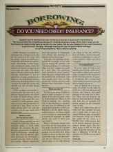 Better Homes & Gardens December 1981 Magazine Article: BORROWING: DO YOU NEED CREDIT INSURANCE?