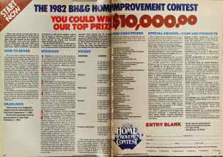 Better Homes & Gardens January 1982 Magazine Article: THE 1982 BH&G HOME IMPROVEMENT CONTEST YOU COULD WINE OUR TOP PRIZE $10,000.00