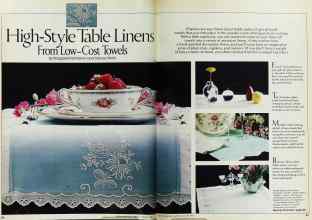 Better Homes & Gardens January 1982 Magazine Article: High-Style Table Linens From Low-Cost Towels