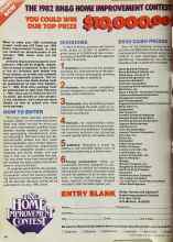 Better Homes & Gardens February 1982 Magazine Article: THE 1982 BH&G HOME IMPROVEMENT CONTEST