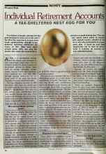 Better Homes & Gardens February 1982 Magazine Article: Individual Retirement Accounts A TAX-SHELTERED NEST EGG FOR YOU