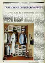 Better Homes & Gardens April 1982 Magazine Article: MAIL-ORDER CLOSET ORGANIZERS