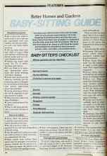Better Homes & Gardens April 1982 Magazine Article: Better Homes and Gardens BABY-SITTING GUIDE