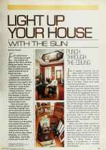 Better Homes & Gardens April 1982 Magazine Article: LIGHT UP YOUR HOUSE WITH THE SUN