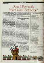 Better Homes & Gardens May 1982 Magazine Article: Does It Pay to Be Your Own Contractor?