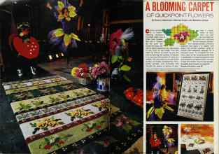 Better Homes & Gardens May 1982 Magazine Article: A BLOOMING CARPET OF QUICKPOINT FLOWERS
