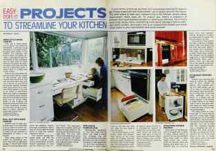 Better Homes & Gardens May 1982 Magazine Article: EASY-DOES-IT PROJECTS TO STREAMLINE YOUR KITCHEN