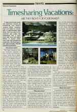 Better Homes & Gardens June 1982 Magazine Article: Timesharing Vacations: ARE THEY RIGHT FOR YOUR FAMILY?