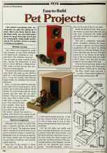 Better Homes & Gardens June 1982 Magazine Article: Easy-to-Build Pet Projects