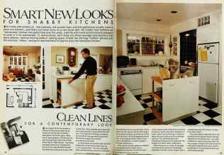 Better Homes & Gardens June 1982 Magazine Article: SMART NEW LOOKS FOR SHABBY KITCHENS