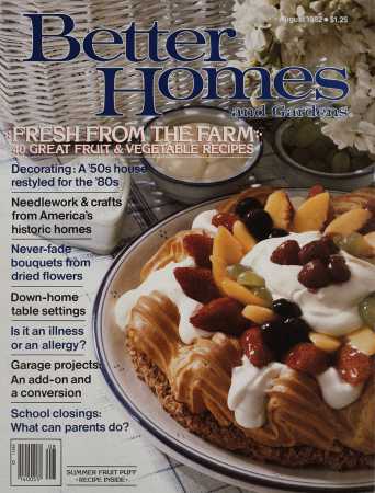 Better Homes & Gardens August 1982 Magazine Cover
