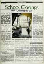 Better Homes & Gardens August 1982 Magazine Article: School Closings WHAT CAN PARENTS DO?