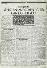 Better Homes & Gardens August 1982 Magazine Article: Buying Stocks: WHAT AN INVESTMENT CLUB CAN DO FOR YOU