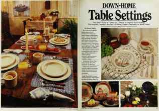 Better Homes & Gardens August 1982 Magazine Article: DOWN-HOME Table Settings