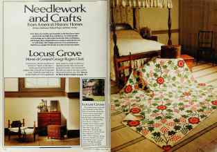 Better Homes & Gardens August 1982 Magazine Article: Needlework and Crafts From America's Historic Homes