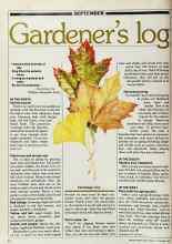 Better Homes & Gardens September 1982 Magazine Article: Gardener's log