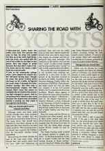 Better Homes & Gardens September 1982 Magazine Article: SHARING THE ROAD WITH CYCLISTS