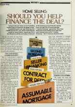 Better Homes & Gardens September 1982 Magazine Article: HOME SELLING: SHOULD YOU HELP FINANCE THE DEAL?