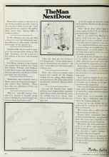 Better Homes & Gardens September 1982 Magazine Article: The Man Next Door