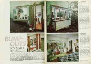 Better Homes & Gardens September 1982 Magazine Article: BUMP-OUTS BONUS SPACE FOR LESS