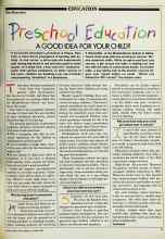 Better Homes & Gardens October 1982 Magazine Article: Preschool Education