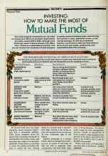 Better Homes & Gardens October 1982 Magazine Article: INVESTING: HOW TO MAKE THE MOST OF Mutual Funds