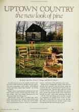 Better Homes & Gardens October 1982 Magazine Article: UPTOWN COUNTRY the new look of pine