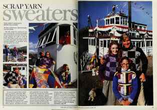 Better Homes & Gardens October 1982 Magazine Article: SCRAP YARN sweaters