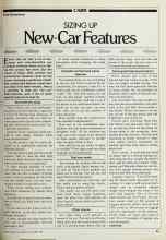 Better Homes & Gardens November 1982 Magazine Article: SIZING UP New-Car Features