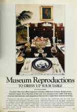 Better Homes & Gardens November 1982 Magazine Article: Museum Reproductions TO DRESS UP YOUR TABLE