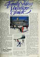 Better Homes & Gardens November 1982 Magazine Article: Family Skiing Vacation Guide