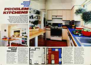 Better Homes & Gardens January 1983 Magazine Article: SURE CURES FOR PROBLEM KITCHENS