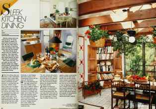 Better Homes & Gardens January 1983 Magazine Article: SLEEK KITCHEN DINING