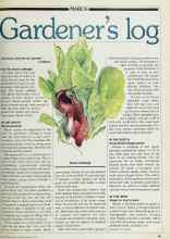 Better Homes & Gardens March 1983 Magazine Article: Gardener's log