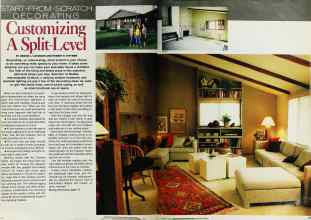 Better Homes & Gardens March 1983 Magazine Article: START-FROM-SCRATCH DECORATING Customizing A Split-Level
