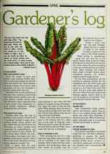 Better Homes & Gardens April 1983 Magazine Article: Gardener's log