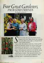 Better Homes & Gardens April 1983 Magazine Article: Four Great Gardeners, FOUR GOOD FRIENDS