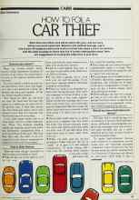 Better Homes & Gardens May 1983 Magazine Article: HOW TO FOIL A CAR THIEF