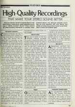 Better Homes & Gardens May 1983 Magazine Article: High-Quality Recordings