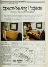 Better Homes & Gardens June 1983 Magazine Article: Space-Saving Projects YOU CAN BUILD YOURSELF