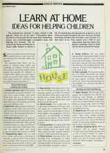 Better Homes & Gardens June 1983 Magazine Article: LEARN AT HOME IDEAS FOR HELPING CHILDREN